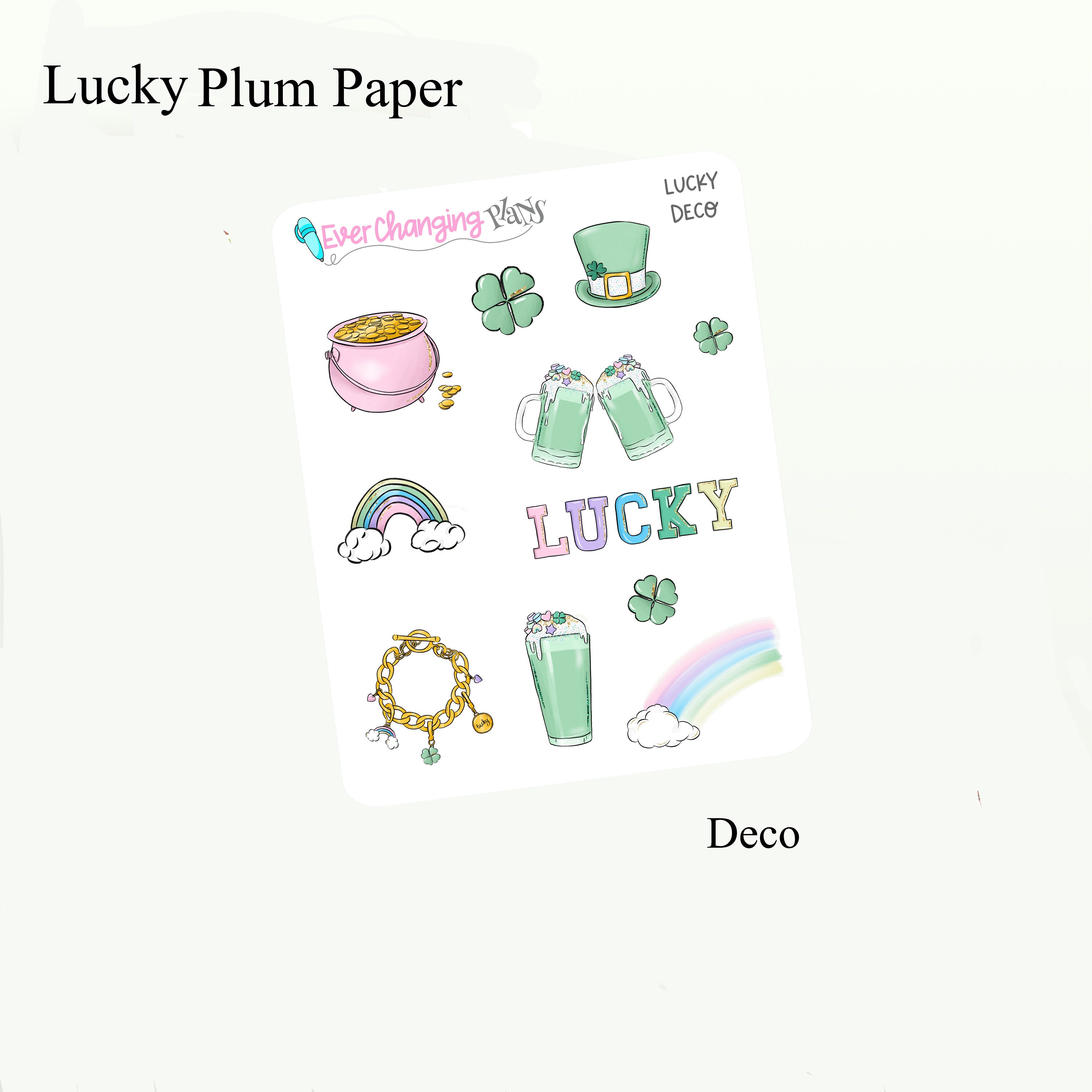 St Patrick's Vertical Plum Paper - St Patty's Weekly Planner Kit ...
