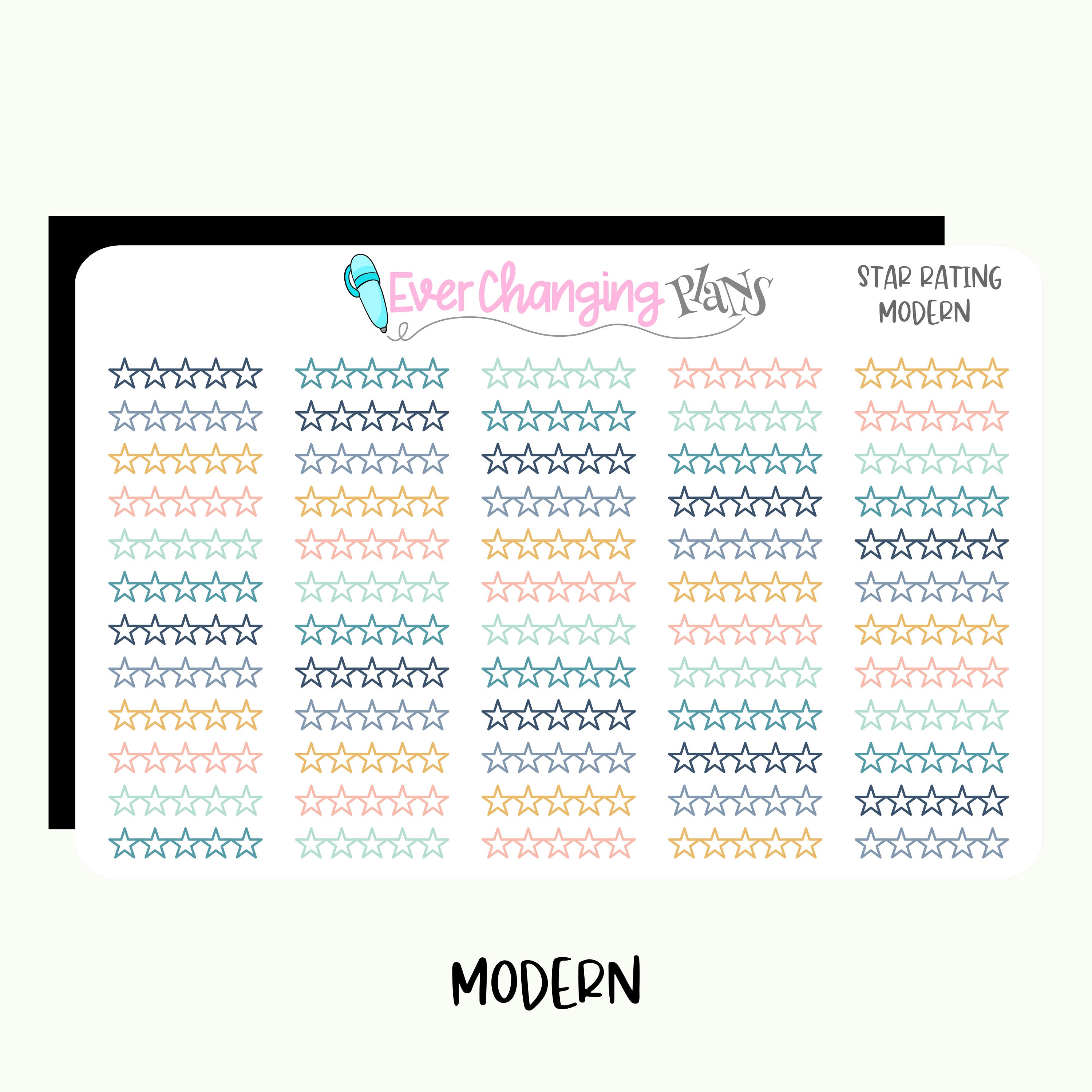 Star Rating Icon Planner Stickers - Book Rating - Movie Rating Stickers ...