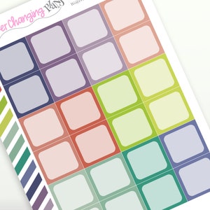 Full Box Stickers for Plum Paper Planners - Weekly Spread for Plum - Vertical Priorities - Vertical - ME Plum Layout