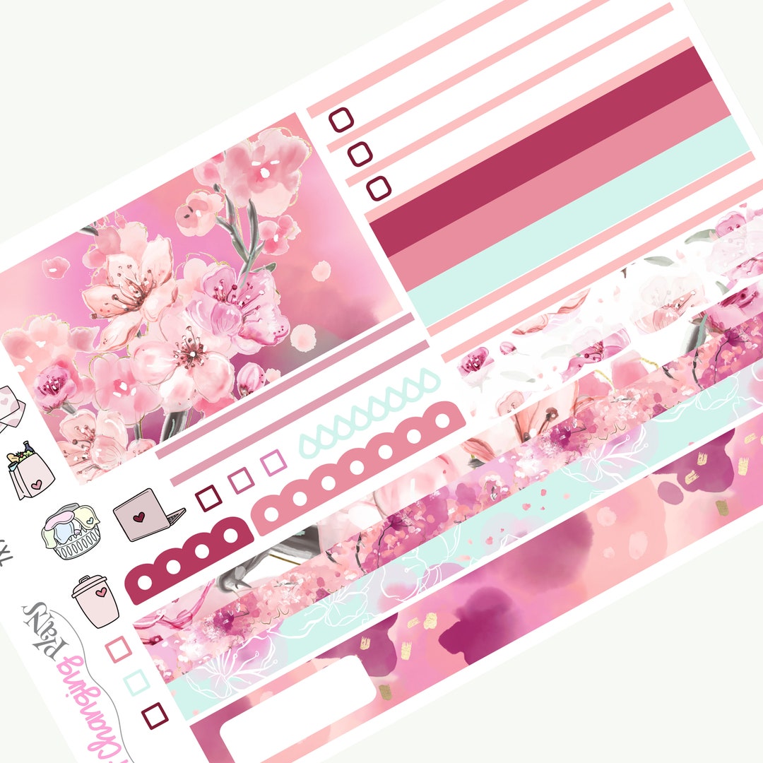 Cherry Spring Daily Plum Paper One Page - Spring Cherry Blossom Daily ...