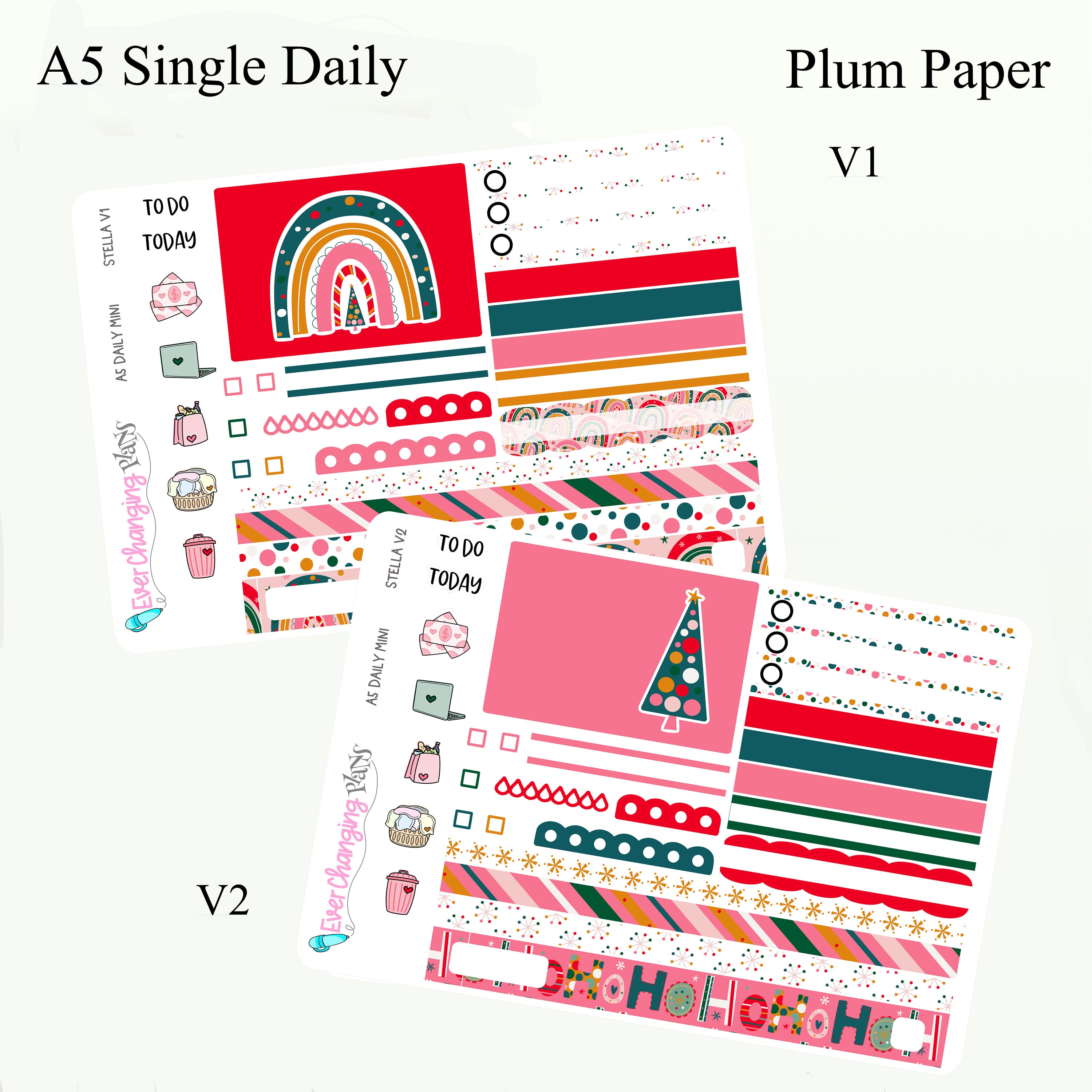 Stella Christmas Daily Plum Paper One Page - Christmas Daily Single Day ...