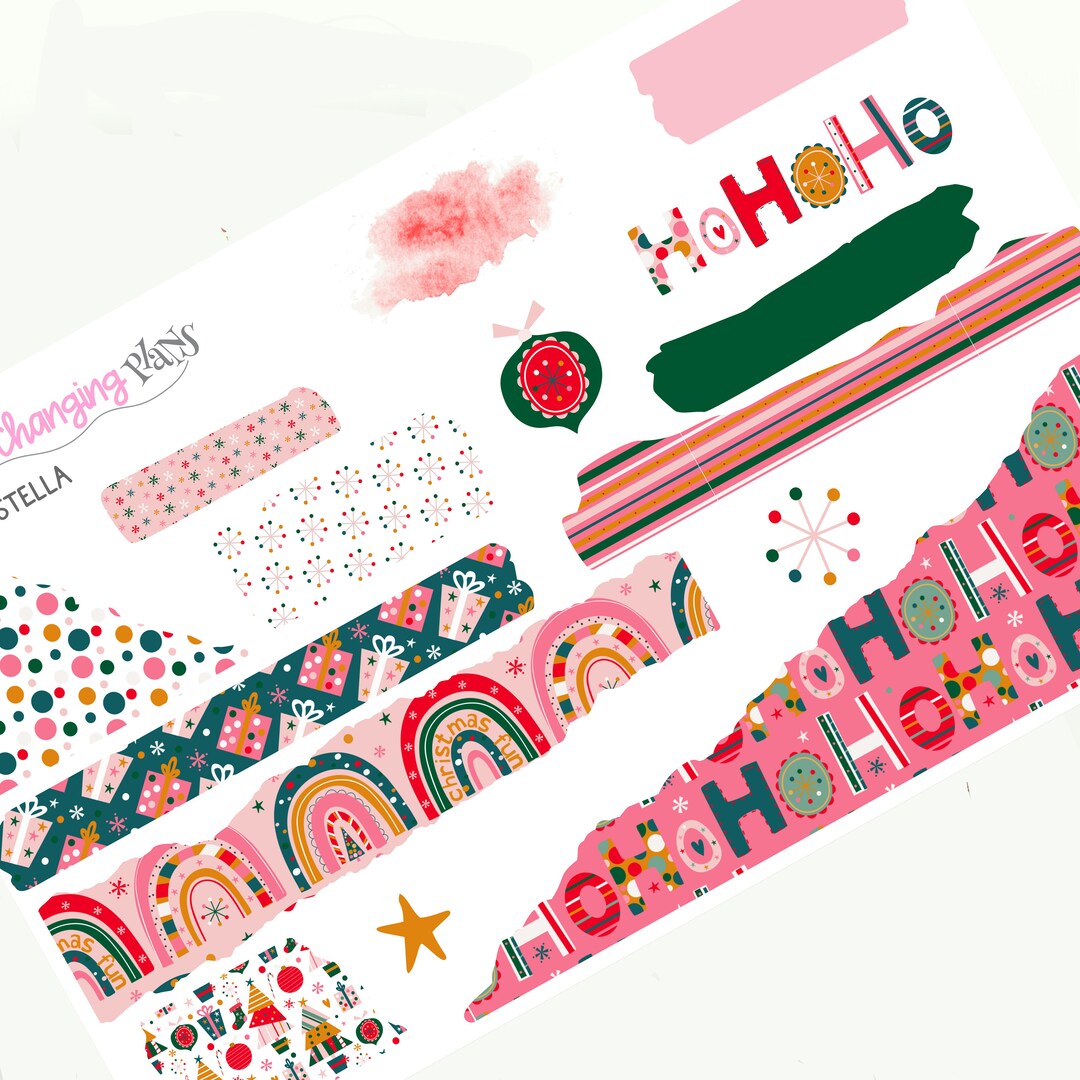 Stella Christmas Planner Stickers Christmas Sticker Large Etsy