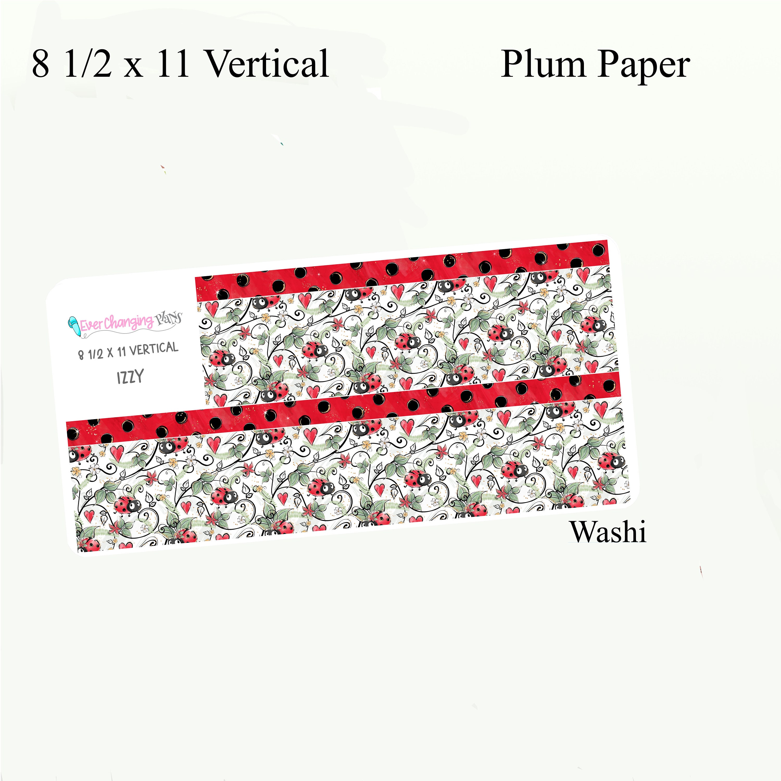 Ladybug Vertical Plum Paper - Summer Izzy Weekly Planner Kit - Blossom ...