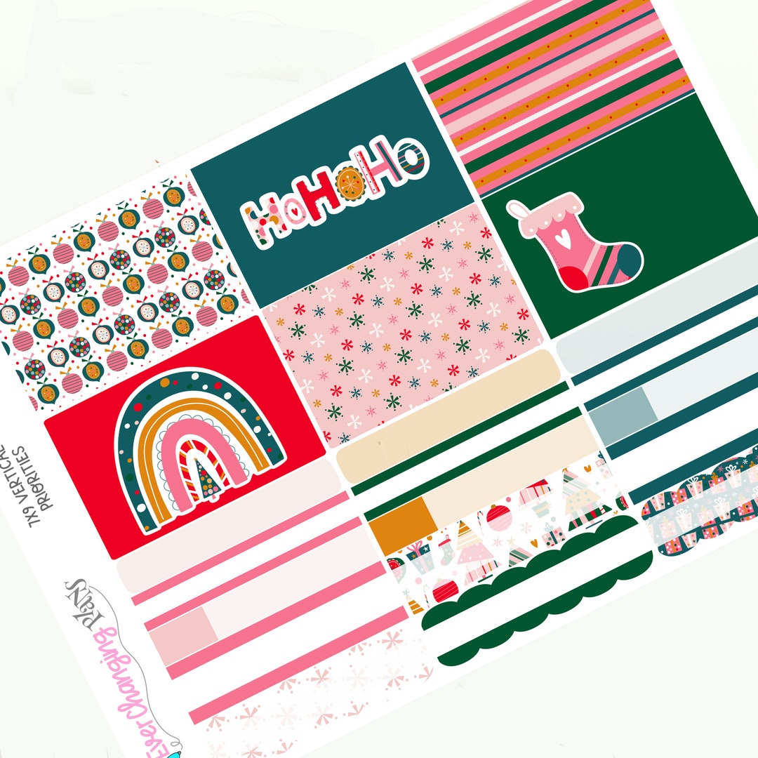 Stella Christmas Vertical Priorities Plum Paper Kit Christmas Weekly