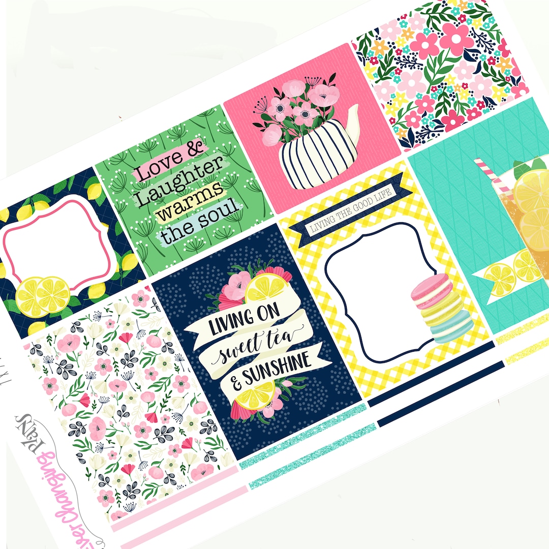 Sweet Tea Vertical Plum Paper Kit - Summer Lemons Vertical Weekly ...