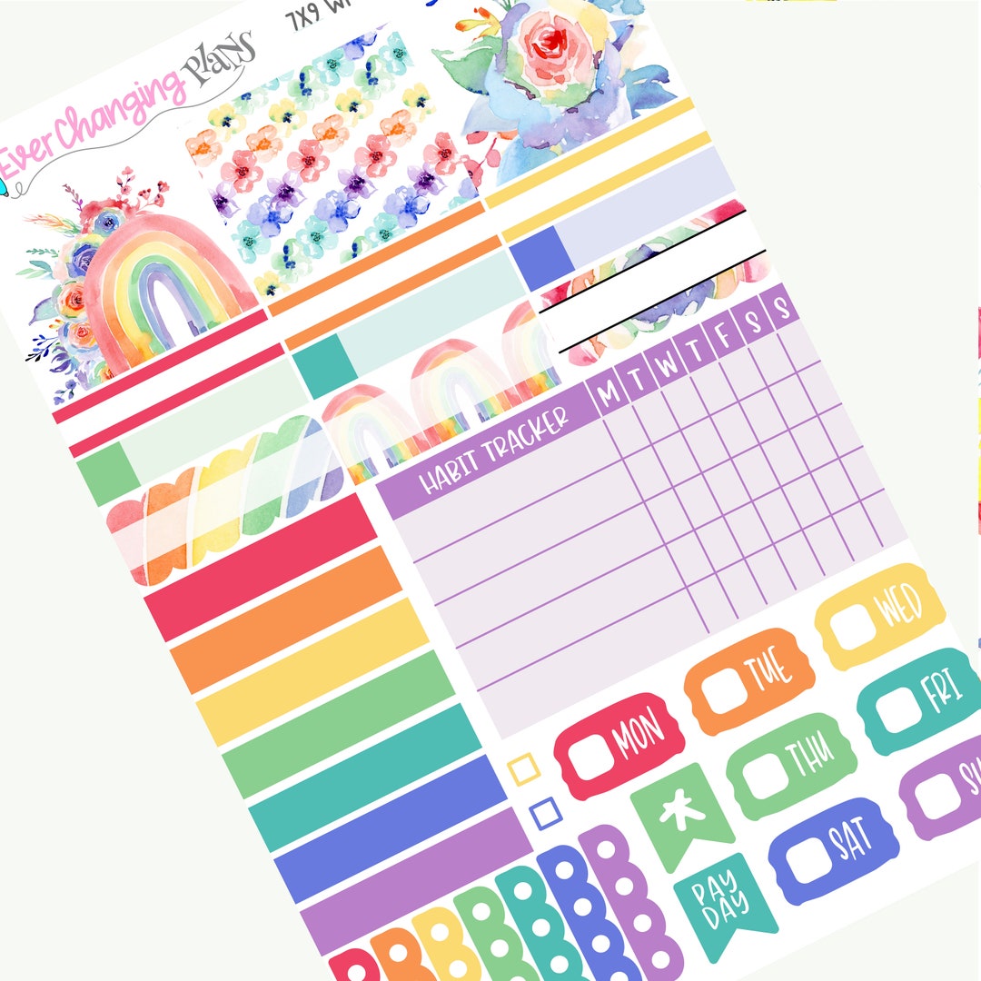 Buy Shai Weekly Overview Plum Paper - Rainbow Pride Weekly Planner Kit ...