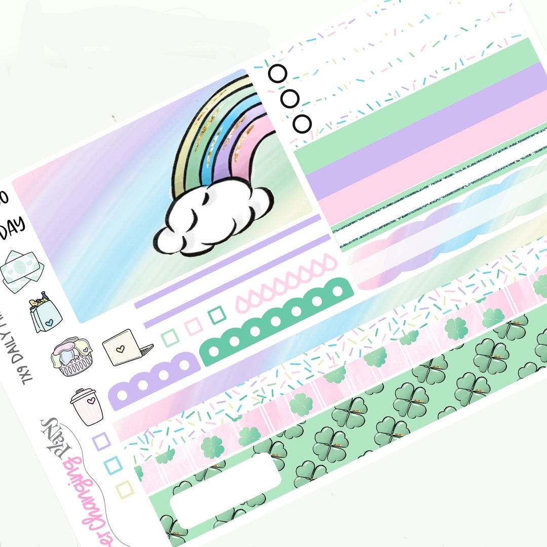 St Patrick's Daily Plum Paper One Page - Lucky Daily Single Day Kit ...