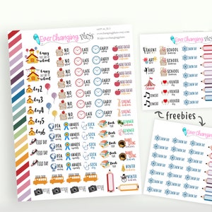 School Event Planner Stickers for Plum Paper Planner - School Functional Stickers - Life Planner - Print Pression - Bujo - Hobonichi