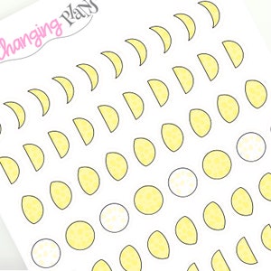 Moon Phases Icon Planner Stickers for Plum Paper Planner - Moon Phase ...