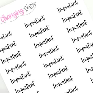 May include: A sheet of white paper with the words "Changing Plans" written in pink cursive at the top. The rest of the sheet is filled with the word "Important" written in black cursive, repeated many times.