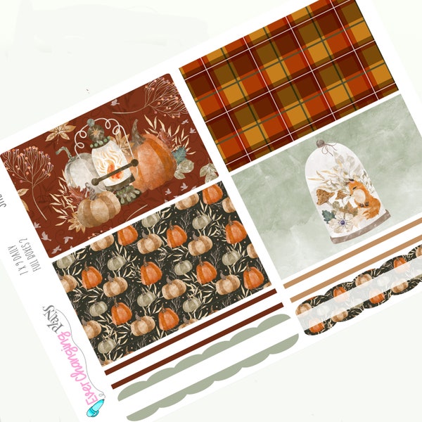 Fall Daily Plum Paper Kit - Autumn - Sherwood Daily Weekly Planner Kit - Plum Daily Kit - 8 1/2 x 11 - A5 - 7 x 9