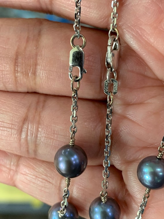 Vintage 14K Pearl Necklace And Bracelet Set 16 1/… - image 6