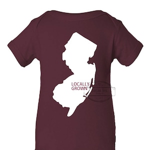 Locally Grown Onesie. Custom Home State Onesie. Creeper Bodysuit. Trendy Baby Outfit. Long-Sleeved Onesie. Toddler T-Shirt. Unisex