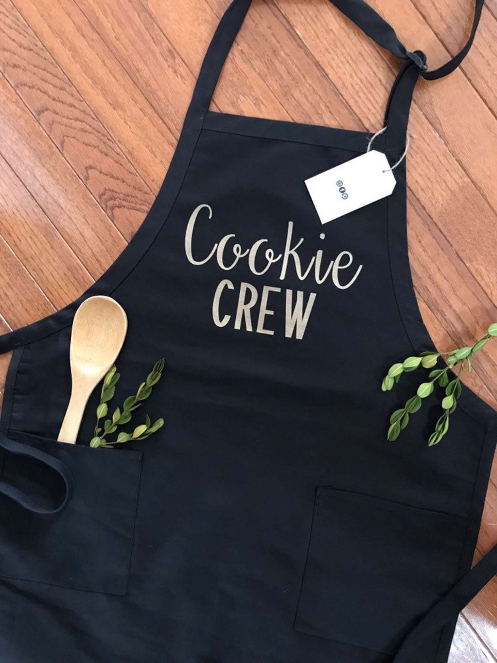 Cookie Crew Apron. Funny Holiday Apron. Metallic Cooking Etsy.de
