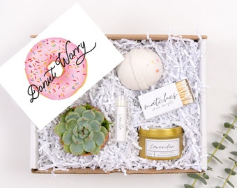 Gift Box | Donut Worry Gift|Send a Gift Box| Gift Set | Gift Basket | Gift For Her | Gift For Birthday| Gift For Friend|