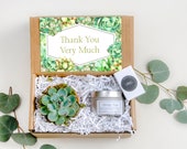 Thank You Very Much Succulent Gift Box Soy Candle Gift Gift Thank You Gift Succulent Gift Box Soy Candle Terra Cotta Pot