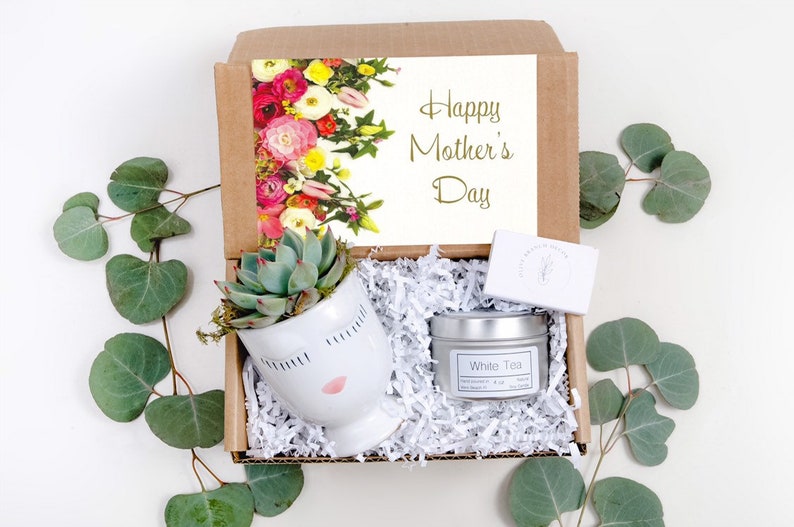 Mothers Day Gift | Best Friend Gift|Send a Gift Box| Birthday Gift Box|Just Because Gift|Face Planter| Succulent| Soy Candle 