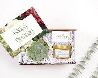 Happy Birthday Gift Box | Best Friend Gift |  | Send a Gift Box| Birthday Gift Box| Terra Cotta Pot| Succulent| Soy Candle