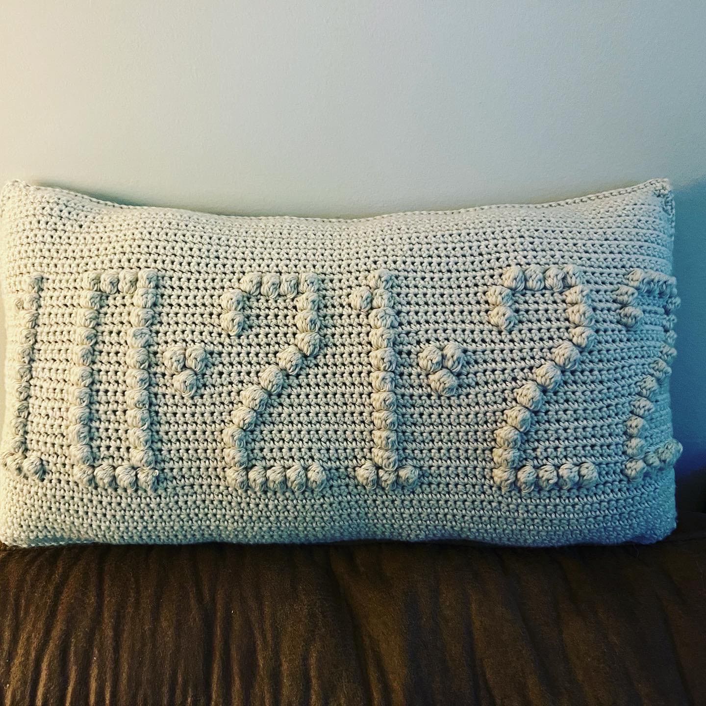 Custom Crochet Pillow | Custom Name Pillow