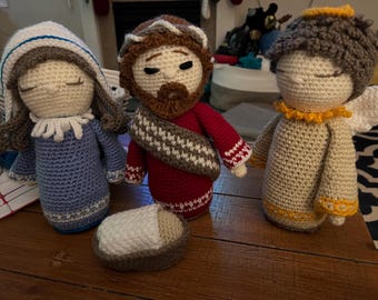 Crochet nativity set | nativity set | Christmas decor | baby Jesus | Mary | Joseph | crochet Christmas