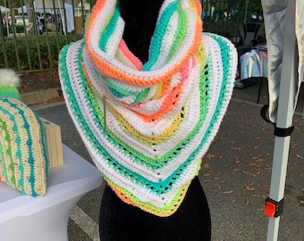 Crochet Hooded Shawl | Crochet Hooded Scarf | Crochet Scarf | Crochet Shawl | Scarf | Shawl Handmade Scarf | Handmade Shawl | Wild Oleander