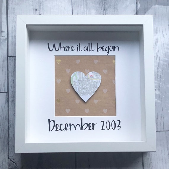 Map Frame Where It All Began Valentines