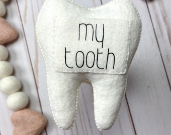 Tooth Fairy Pillow, Customizable Felt Tooth Pillow, Lost Tooth Holder, Tooth Fairy Visit, Personalized Fairy pillow