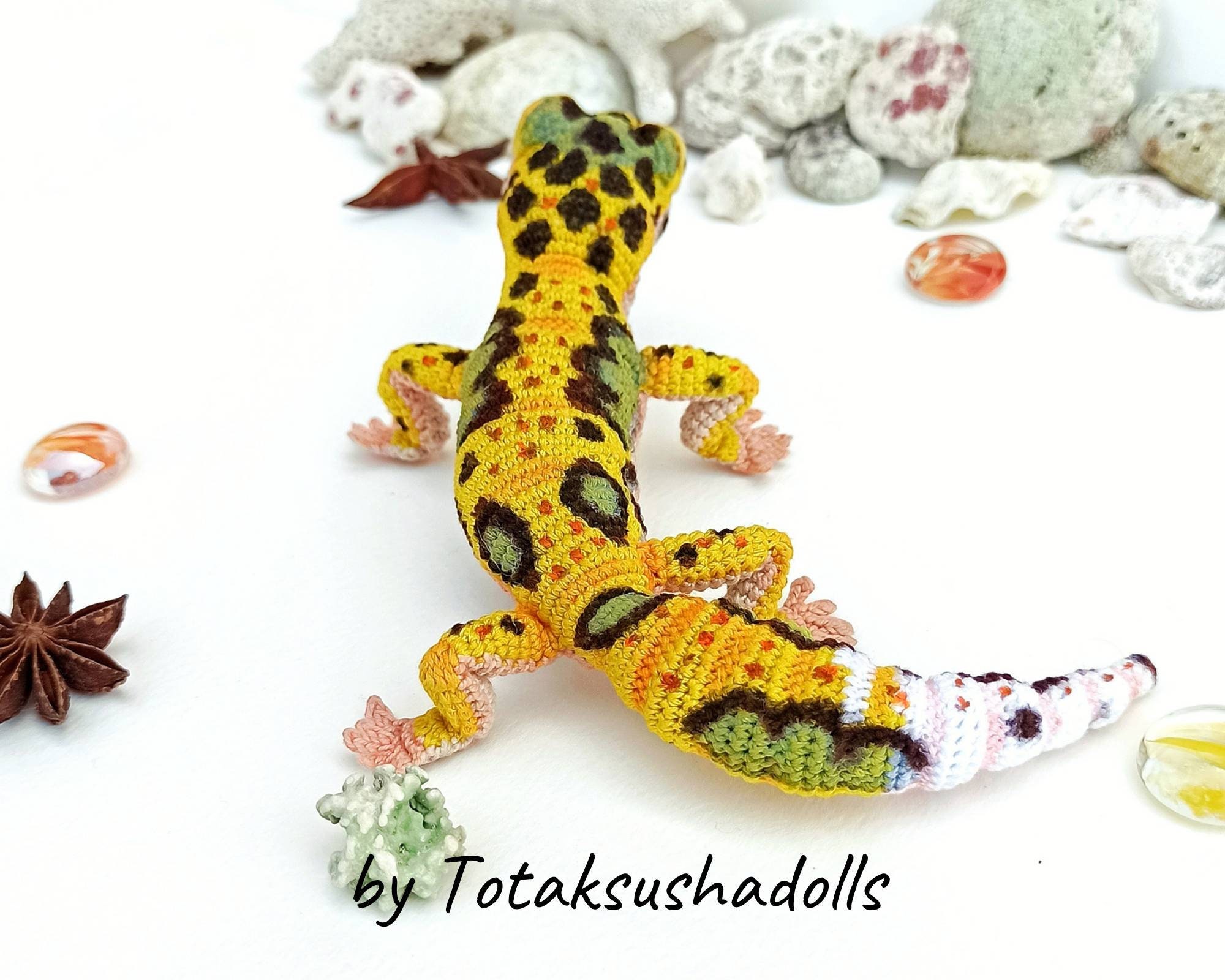 Leopard Gecko Crochet Pattern Realistic Amigurumi Lizard PDF Etsy