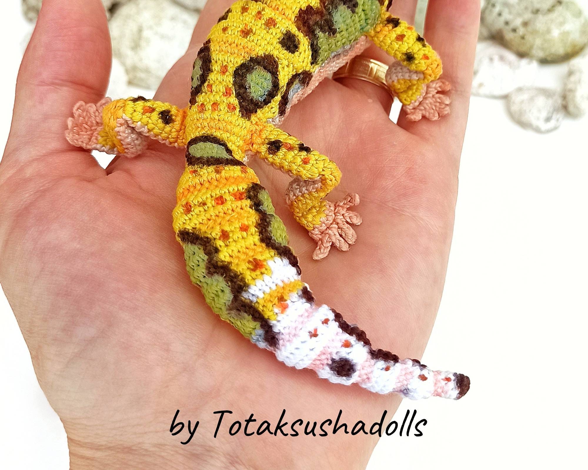Leopard gecko crochet pattern realistic amigurumi lizard PDF Etsy