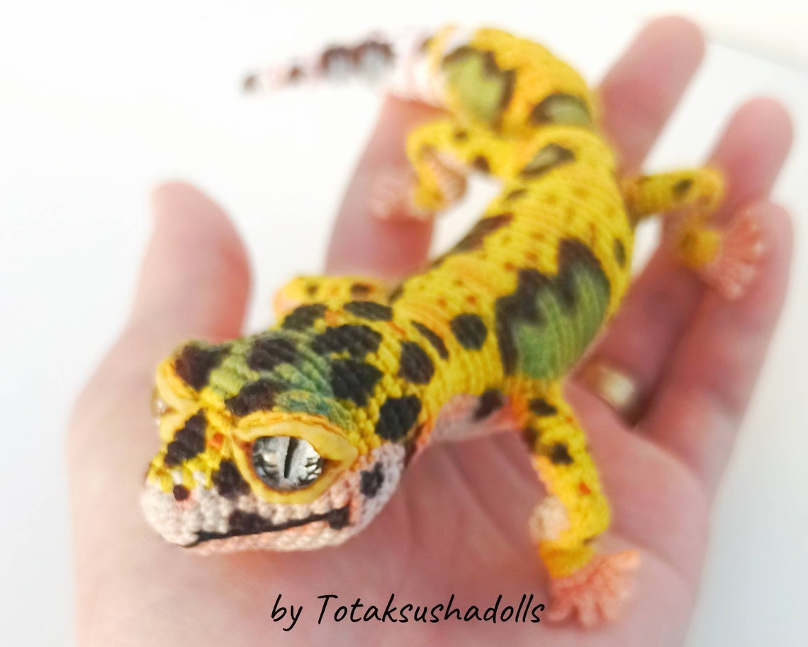 Leopard gecko crochet pattern realistic amigurumi lizard PDF Etsy