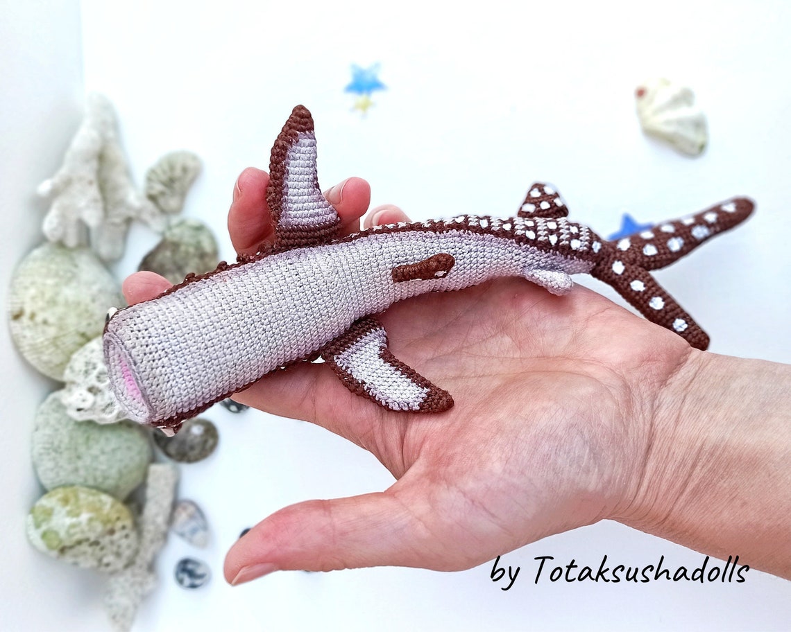 Whale shark crochet PATTERN amigurumi fish ocean art. Etsy