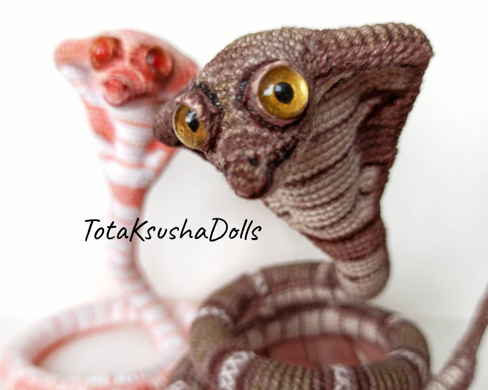 Crochet cobra pattern. Realistic snake. Instruction for Etsy