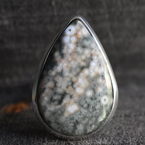 AAA Qualität Ozean Jaspis Ring,925 Silber Ring, natürlich Ozean Jaspis Ring, natürlicher Jaspis Ring