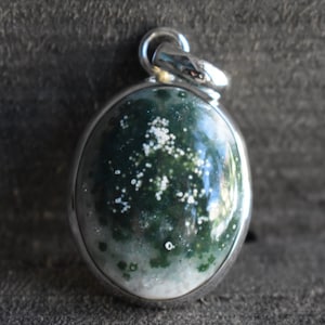 AAA Quality natural ocean jasper pendant,925 silver pendant,ocean jasper pendant,oval ocean jasper pendant,jasper pendant,gemstone pendant