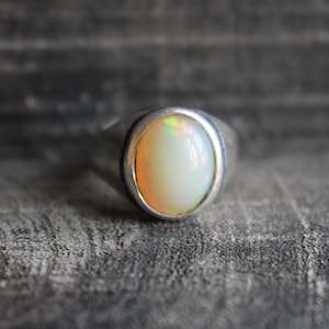 natural opal ring,ethiopian opal ring,925 silver ring,natural opal ring,natural ethiopian ring,opal ring,opal mens ring,wide band ring