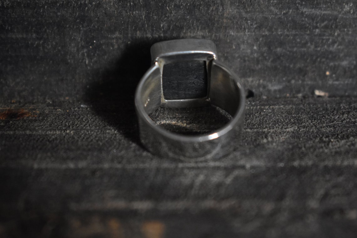 Black Tourmaline Mens Ringunisex Black Tourmaline Etsy