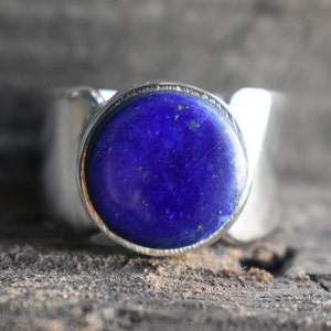 natürlicher Lapis Ring,925 Silberring,Lapis Lazuli Ring,Herren Lapis Ring,Unisex Ring,Unisex Lapis Ring,Lapis Lazuli Ring,Lapis Lazuli Ring