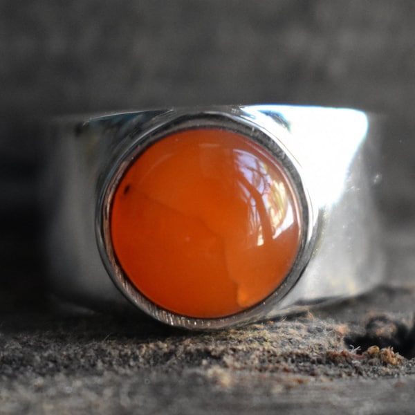 Mens Carnelian Ring - Etsy