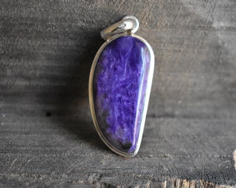 natural charoite pendant,925 silver pendant,charoite pendant,natural charoite pendant,purple charoite pendant,charoite gemstone