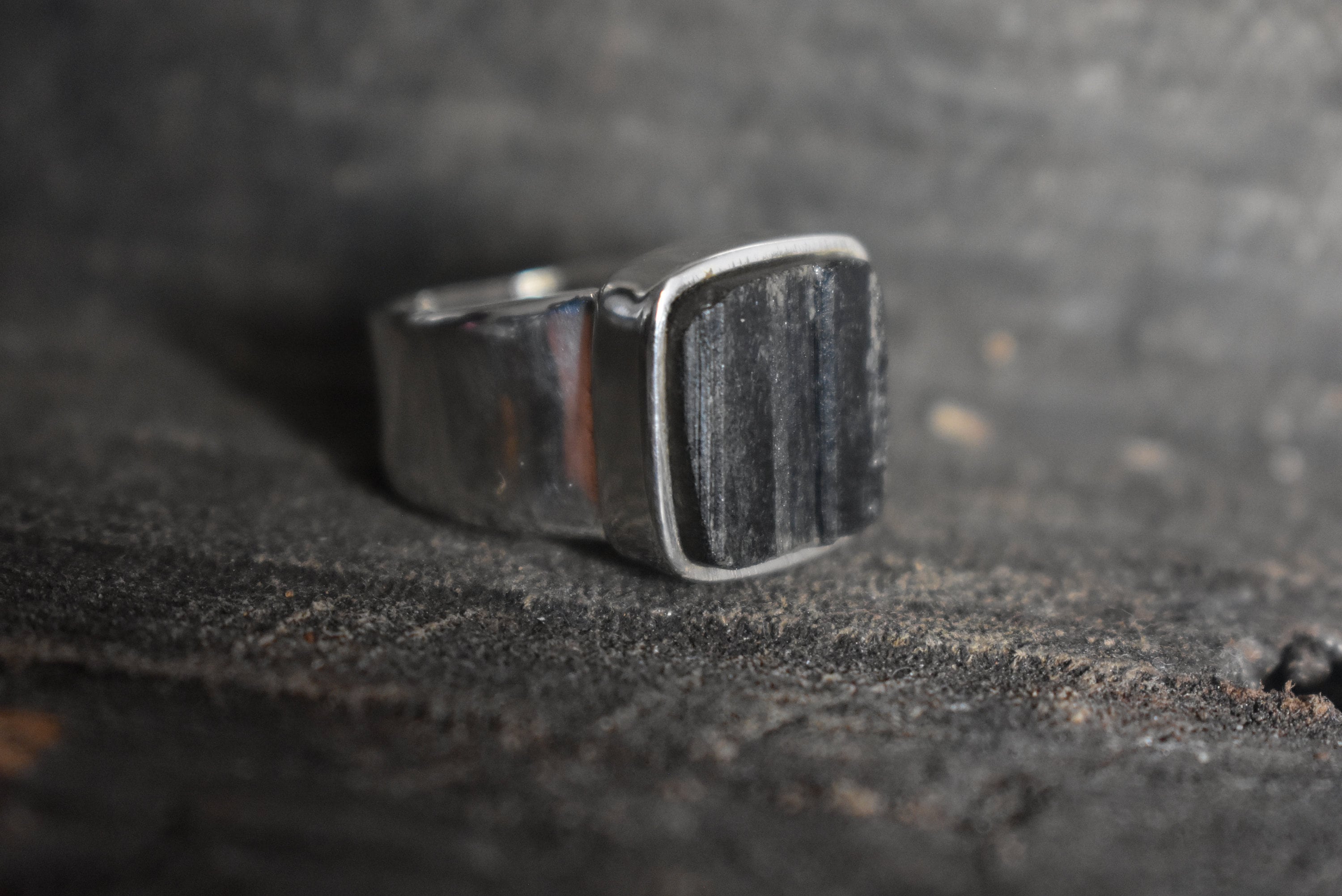 Black Tourmaline Mens Ringunisex Black Tourmaline Etsy