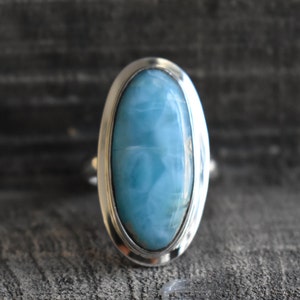 natural larimar ring,larimar ring,925 silver ring,natural larimar gemstone ring,larimar gemstone ring,sky larimar ring,oval shape ring
