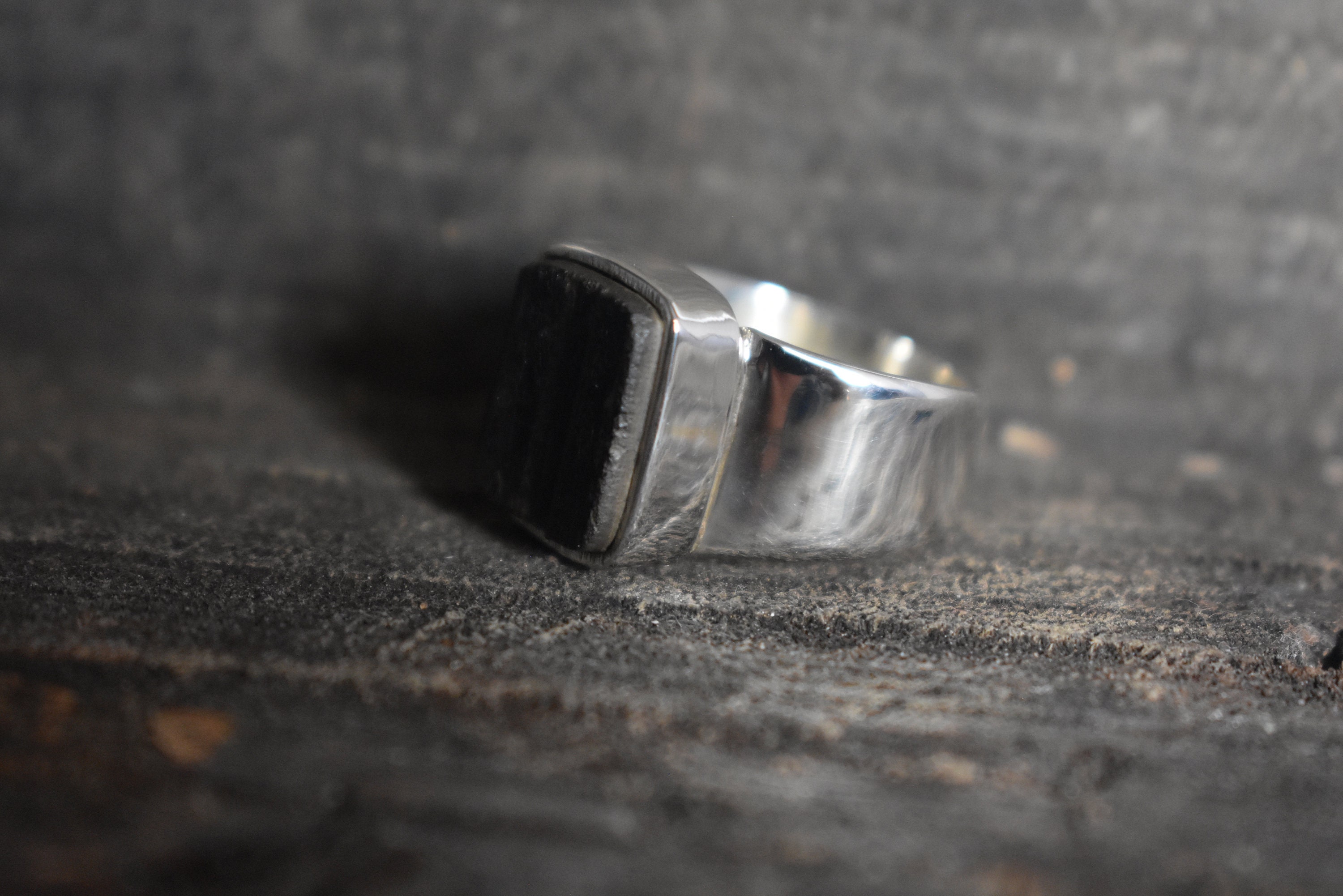 Black Tourmaline Mens Ringunisex Black Tourmaline Etsy