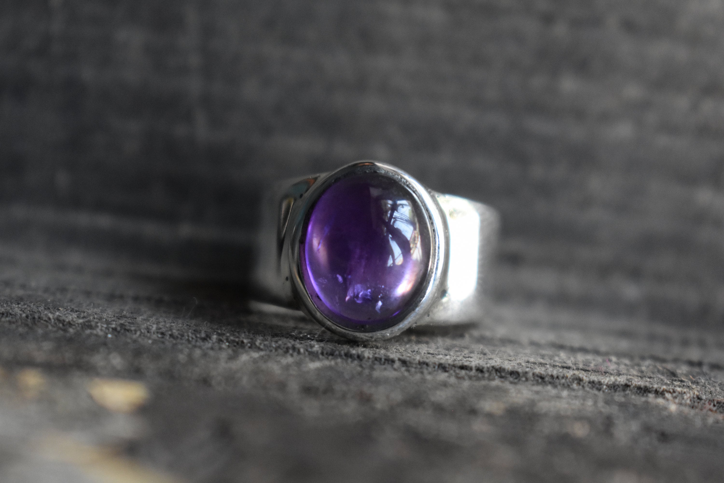 Amethyst mens ringnatural amethyst ring925 silver ringmens Etsy