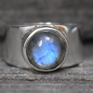 AAA Quality natural blue labradorite mens ring,925 silver ring,mens ring,mens labradorite ring,unisex labradorite ring,labradorite ring
