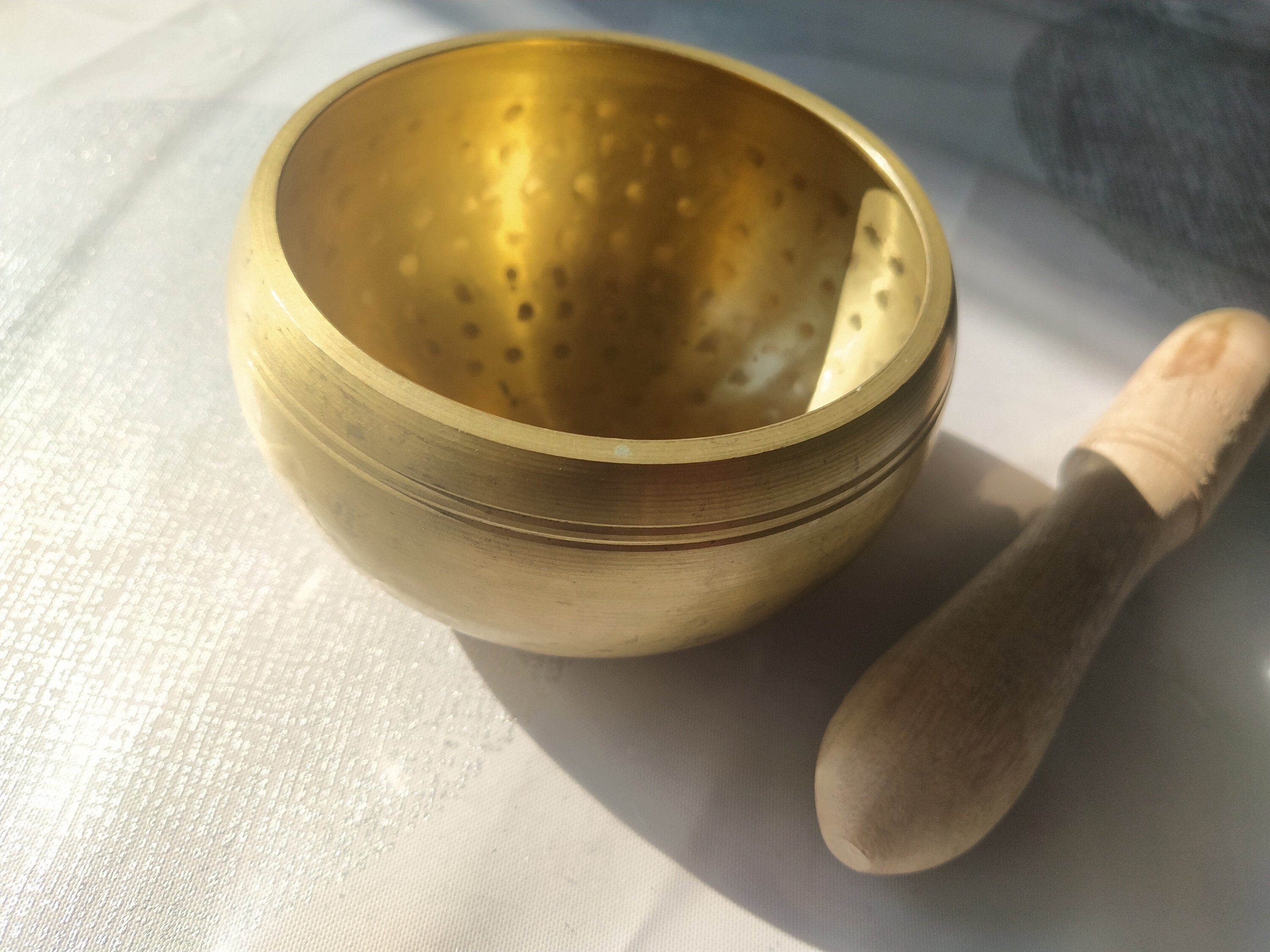 Bol Tibétain Chantant Or, Martelé