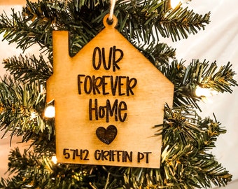 Forever Home Ornament - Our Forever Home Christmas Ornament - Home Christmas Ornament - Home Ornament - Housewarming Gift - Housewarming