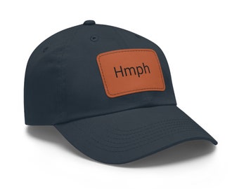 Hmph Dad Hat with Leather Patch (Rectangle)