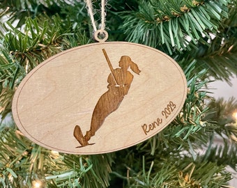 Meisje Waterski Kerstornament - Slalom Ski Ornament - Ski Ornament - Lake Kerstornament - Lake Ornament - Lake Christmas Decor -