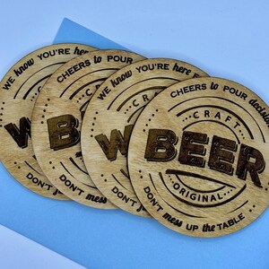 Personalized Wooden Coasters - Custom Coaster Set - Engraved Coasters - Personalized Coaster Set