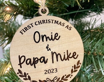 First Christmas As Grandparents Ornament - First Christmas Ornament - Grandparent Ornament - Personalized Grandparent Ornament